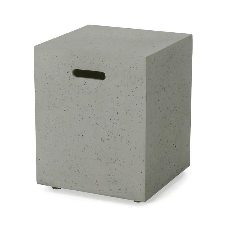 Simplie Fun Modern Concrete Tank Holder Side Table Chic, Durable, Multi-Purpose