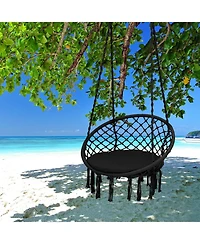 Slickblue Cushioned Hammock Swing Chair with Hanging Kit