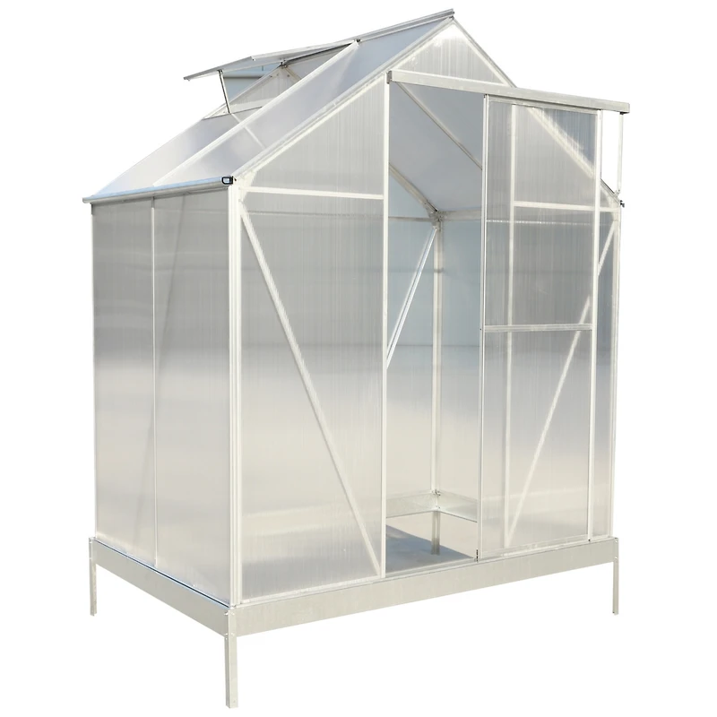 Streamdale Furniture Premium Greenhouse Polycarbonate and Aluminum Frame, Sliding Door