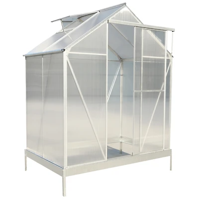 Streamdale Furniture Premium Greenhouse Polycarbonate and Aluminum Frame, Sliding Door