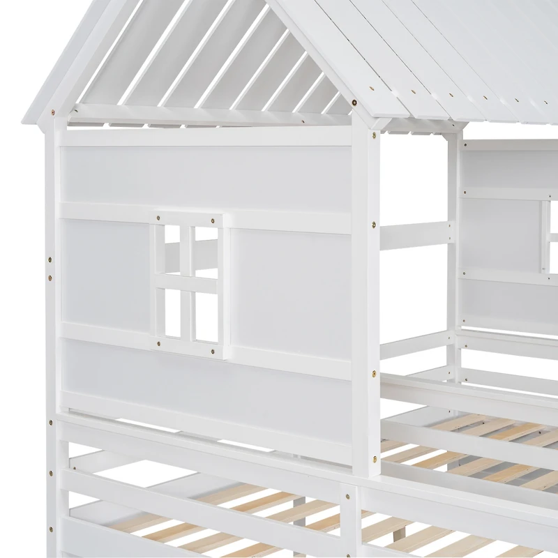 Streamdale Twin Platform Bed with Drawers (White)