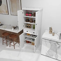 Streamdale Furniture Four-Door, One-Drawer Cabinets, Metric Hinge Full Cover Door Panel