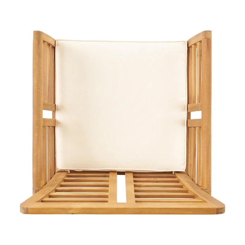 Simplie Fun Modern, Weather-Resistant Acacia Wood Seating Set with Slat Panel Design