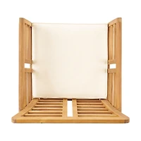 Simplie Fun Modern, Weather-Resistant Acacia Wood Seating Set with Slat Panel Design