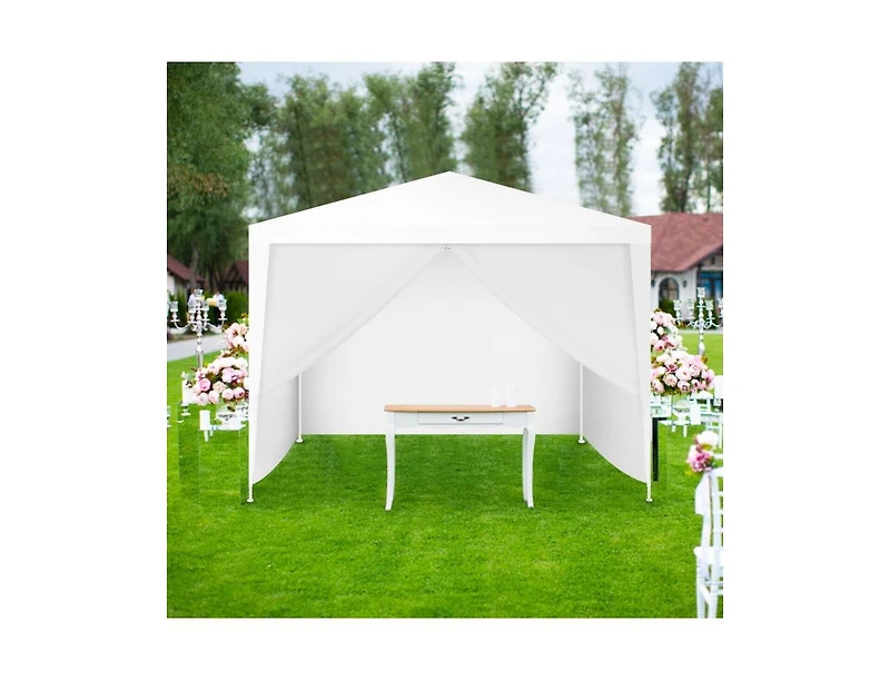 Slickblue 10 x 10 Feet Outdoor Side Walls Canopy Tent with 4 Removable Sidewalls