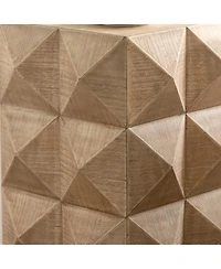 Simplie Fun 23.62" Height Three-Dimensional Embossed Pattern Design Retro Coffee Table Retro Furniture