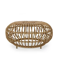 Streamdale Furniture Boho-Chic Handcrafted Faux Rattan Woven Coffee Table