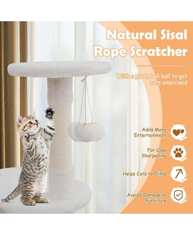 Cat Tree with Litter Box Enclosure with Cat Condo