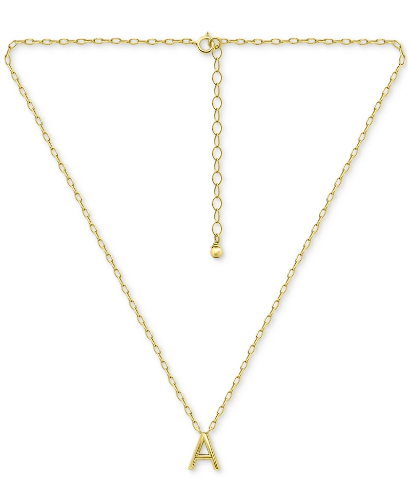 Giani Bernini Initial A Pendant Necklace in 18k Gold-Plated Sterling Silver, 16" + 2" extender, Created for Macy's