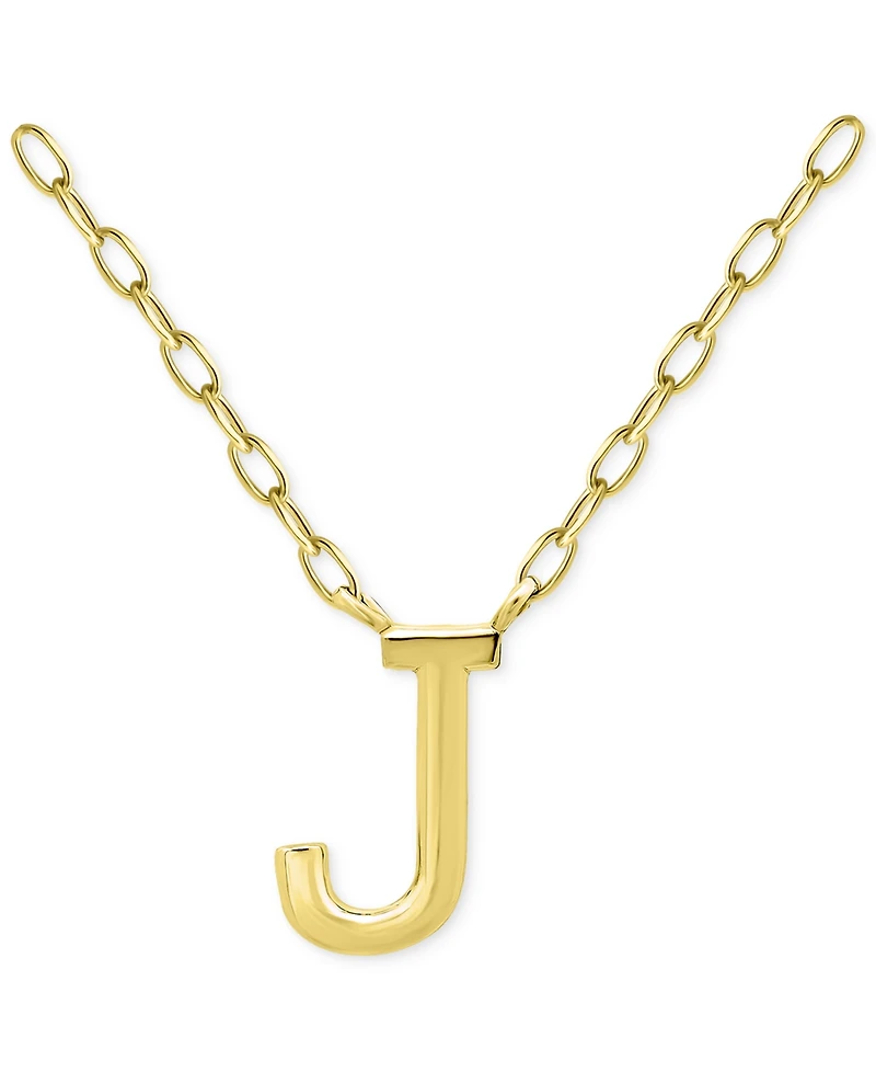 Giani Bernini Initial J Pendant Necklace in 18k Gold-Plated Sterling Silver, 16" + 2" extender, Created for Macy's