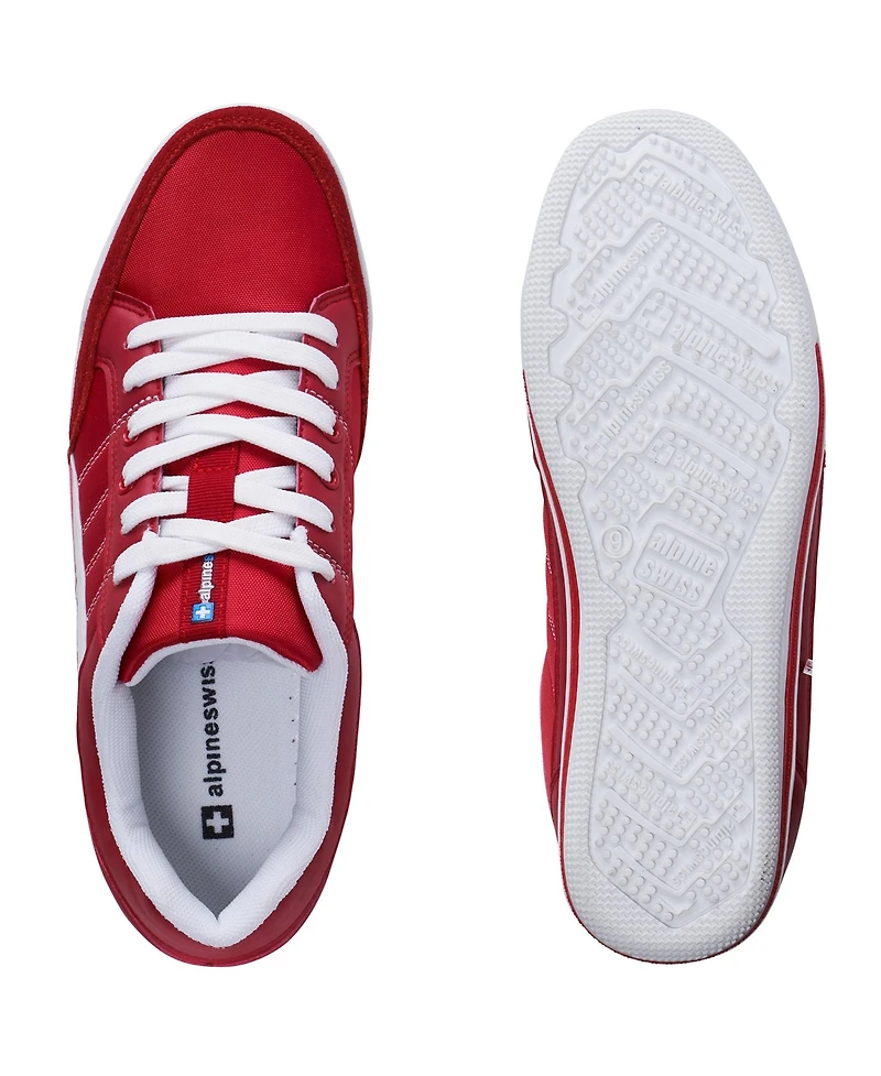 Alpine Swiss Men's Stefan Retro Sneakers For Men Stylish Low-Top Shoes with Suede Trim Perfect Casual Footwear Fashion Tennis