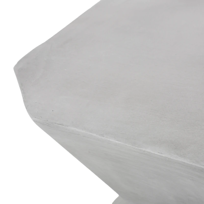 Simplie Fun Lightweight Concrete Hourglass Side Table for Indoor/Outdoor Use