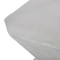 Simplie Fun Lightweight Concrete Hourglass Side Table for Indoor/Outdoor Use