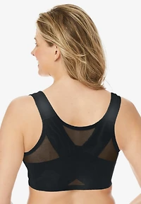 Comfort Choice Women's Front-Close Embroidered Wireless Posture Bra