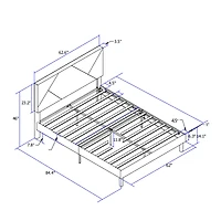 Streamdale Queen Size Pu Upholstered Platform Bed Frame