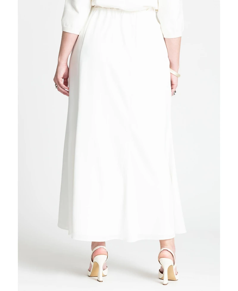 Eloquii Women's Maxi Satin Skirt