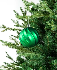 Glitzhome 160ct Christmas Whimsical Red Green Deluxe Boxed Shatterproof Ornaments