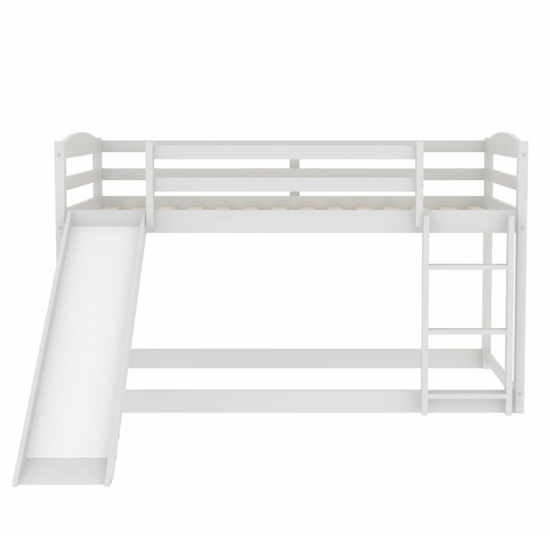 Streamdale Twin Over Bunk Bed With Convertible Slide And Ladder