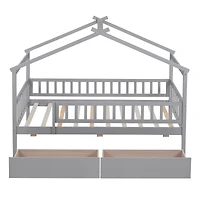 Streamdale Twin Wooden House Bed With Two Drawers