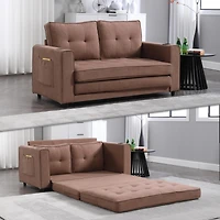 Streamdale 3-in-1 Sofa Bed with Storage and Cupholders