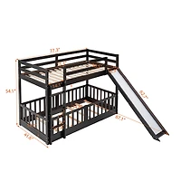 Streamdale Twin Over Bunk Bed With Slide And Ladder