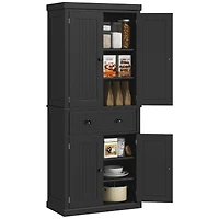 Homcom 72" Kitchen Pantry Storage Cabinet with Drawer, Adjustable Shelves