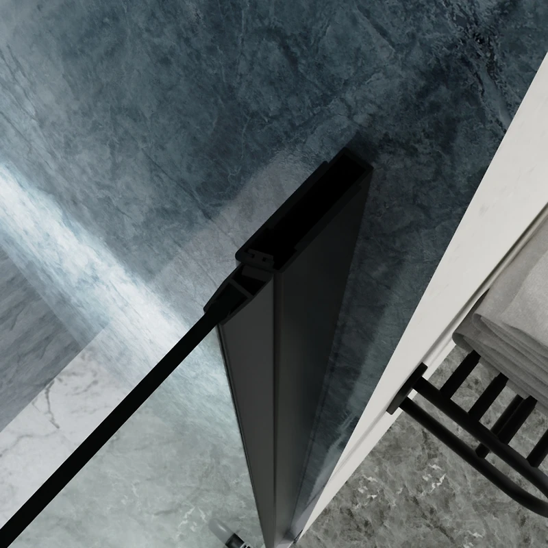 Streamdale Matte Black Pivot Shower Door with Clear Glass (32-33")