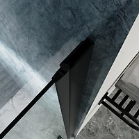 Streamdale Matte Black Pivot Shower Door with Clear Glass (32-33")