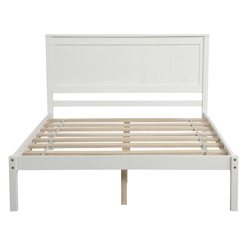 Streamdale Queen Platform Bed Frame, Wood Slats