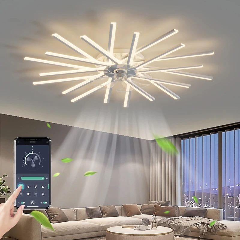 Streamdale 45" Ceiling Fan with Led Lights, Remote Control, Dimmable