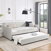 Streamdale Tufted Twin Daybed with Pullout Trundle (80.5"L)