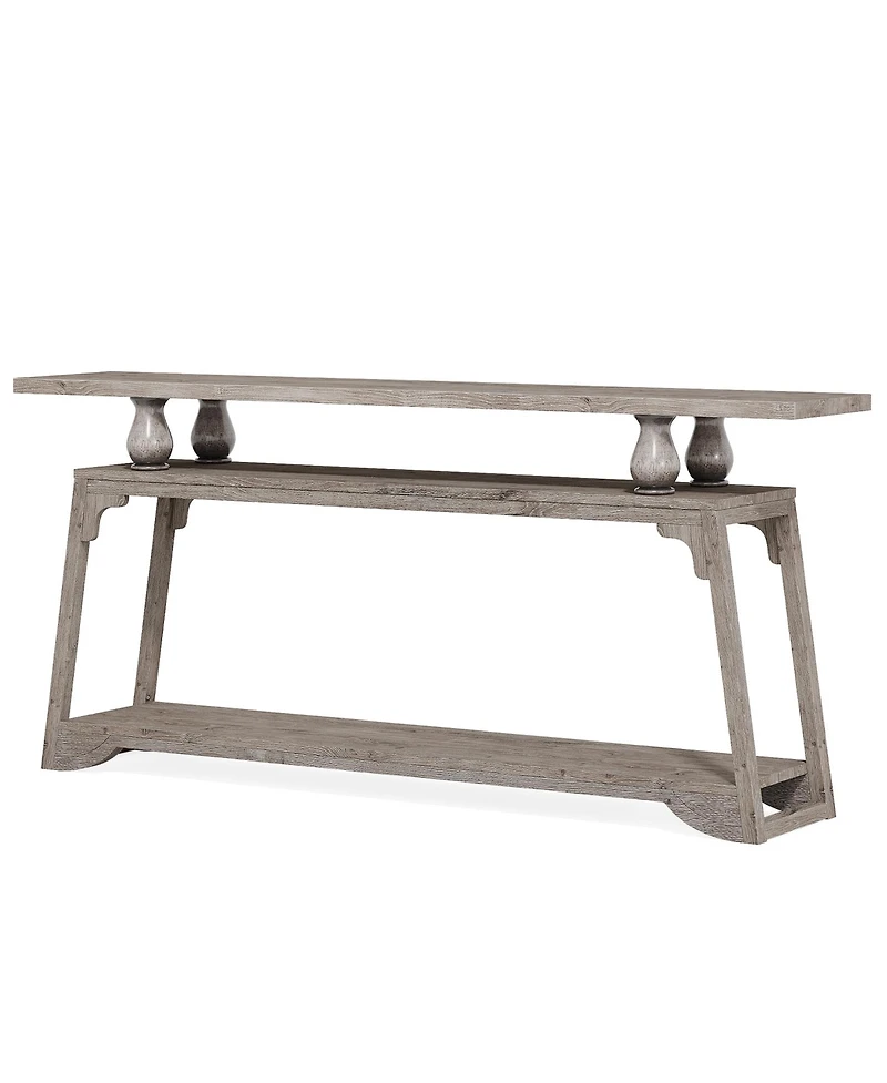 Tribesigns 70.9-Inch Extra Long Console Table, 2-Tier Farmhouse Sofa Table Behind Couch, Large Engineered Wood Entry Console, Brown