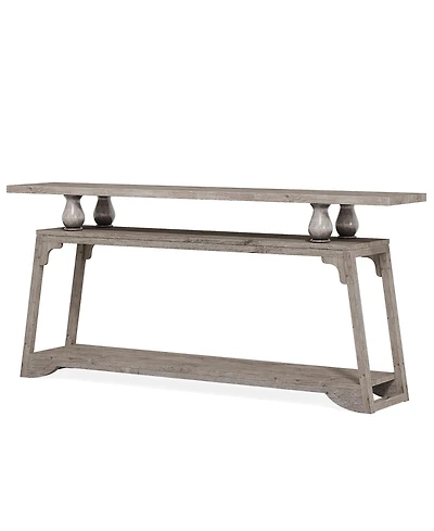 Tribesigns 70.9-Inch Extra Long Console Table, 2-Tier Farmhouse Sofa Table Behind Couch, Large Engineered Wood Entry Console, Brown