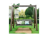 Slickblue 2-Person Patio Wicker Hanging Swing Chair