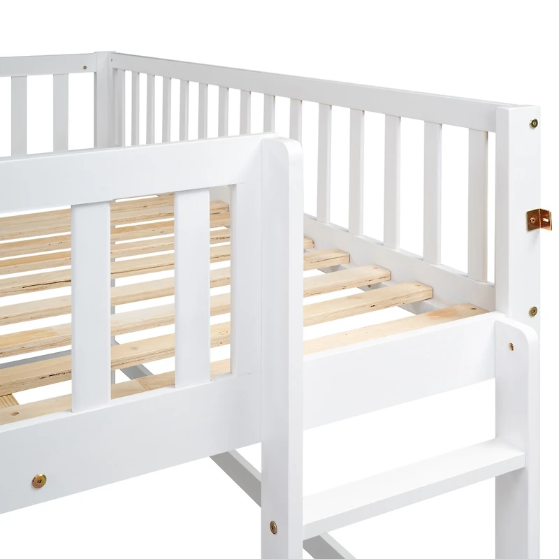 Streamdale Full Low Loft Bed With Ladder And Slide