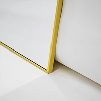 Homlux Arched Wall Mounted Mirror 32"x34" in Gold