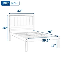 Streamdale Queen Platform Bed Frame, Wood Slats