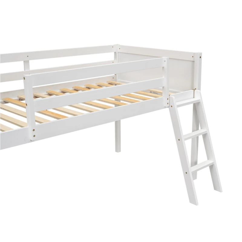 Streamdale Twin Wood Loft Bed with Reversible Ladder