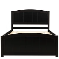 Streamdale Wood Platform Bed With Headboard, Footboard And Slat Support Twin