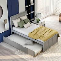 Streamdale Platform Bed With Twin Trundle, Frame
