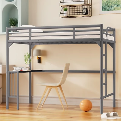 Streamdale Twin Loft Bed with Desk and Storage