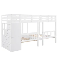 Streamdale Triple Bunk Bed with Drawers and Rails