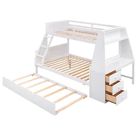 Streamdale 3-in-1 Bunk Bed with Desk, Trundle & Storage