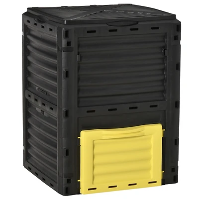 80 Gallon Outdoor Compost Bin with Enhanced Airflow and Easy Assembly