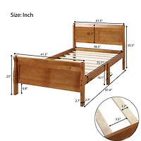 Streamdale Twin Platform Wood Sleigh Bed Frame with Headboard