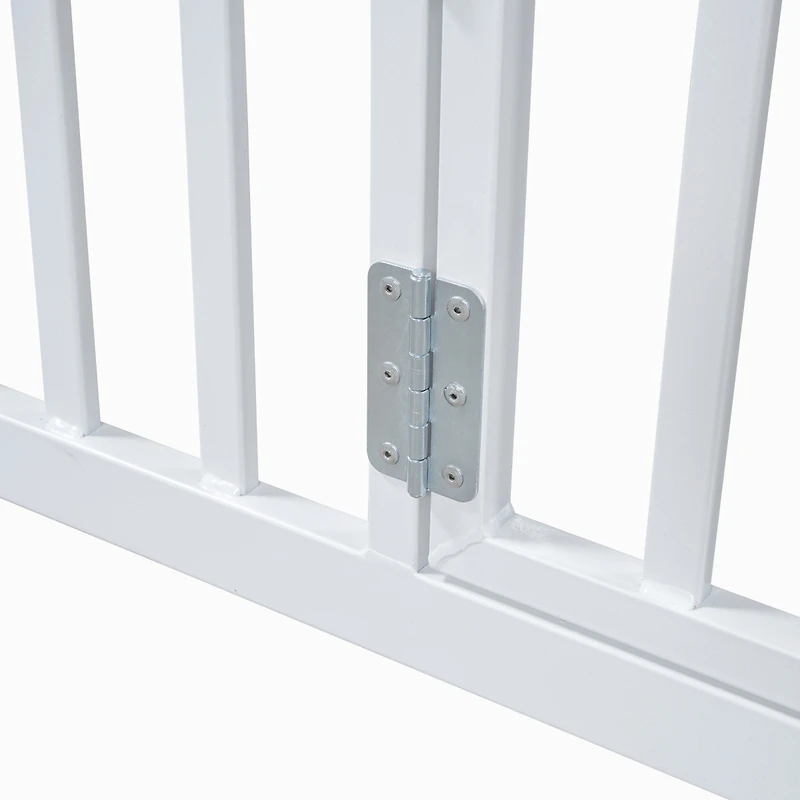 Streamdale Twin Metal House Bed With Fence And Door