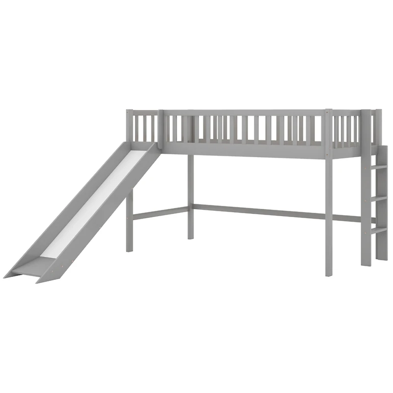 Streamdale Twin Low Loft Bed With Ladder And Slide