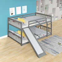 Simplie Fun Full Over Full Bunk Bed With Slide Ii