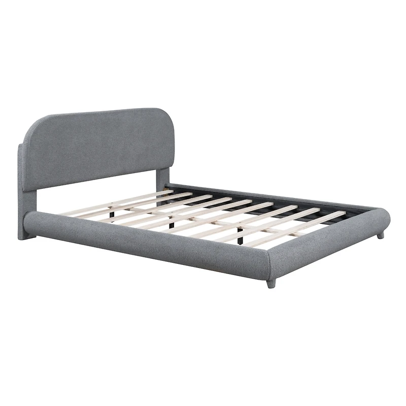 Teddy Fleece Platform Bed - Queen