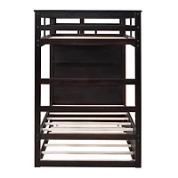 Streamdale Twin Over Bunk Bed With Trundle And Staircase, White